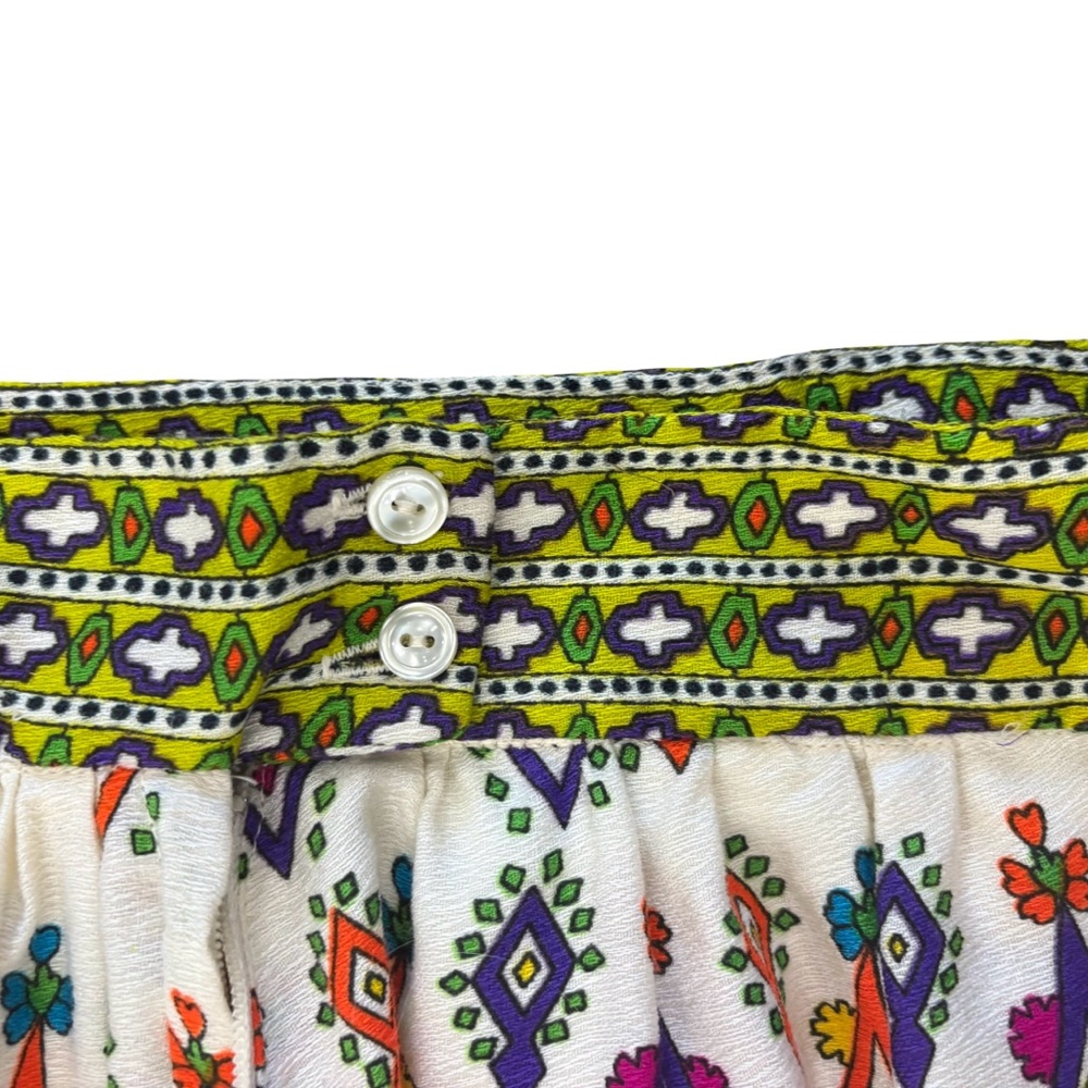 ALEX COLEMAN VINTAGE BOHO 1970’s FLORAL & PAISLY VIBRANT MAXI SKIRT SZ:30 - Picture 5 of 9